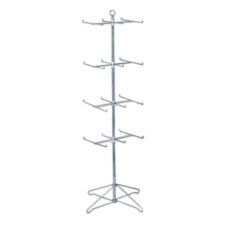 Amko 64 x 24 in. 4 Tier Spinner, Zinc SPR4